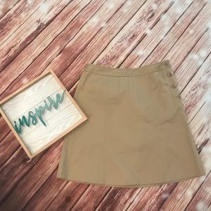 The Limited stretch khaki A-line skirt